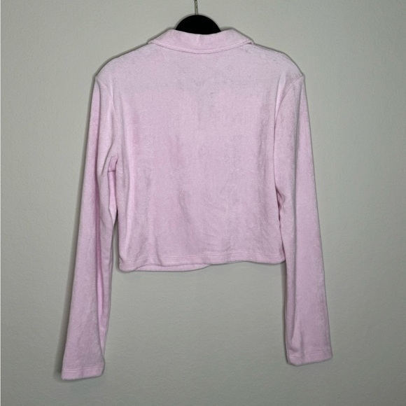 Fabletics Terry Long-Sleeve Cut-Out Top-‎ Sz L - Picture 2 of 5